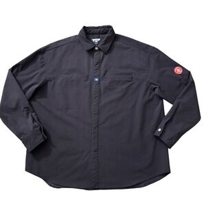 Vintage Maden Clothing Mens  Utility Button Jacket GrayNorth Co Patch Sz M BB26